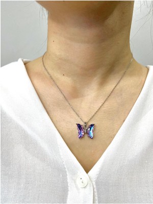 UltraMint Zarif Kelebek Gümüş Kolye, Sevgiliye Özel Hediye, Günün Anlamı