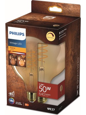 Delixa Ledcla 50W G120 E27 2200K Sarı Işık Gold Dim Edilebilir LED Ampul