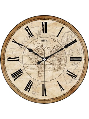 Delixa 36 cm Dekoratif Gerçek Cam Bombe Sessiz Mekanizma Duvar Saati