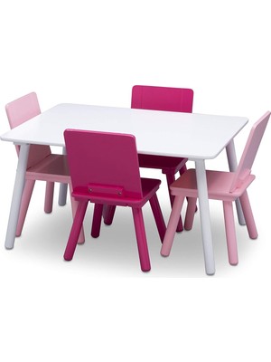 Delixa Delta Children Çocuk Masa ve Sandalye Takımı (4 Sandalye Dahil)