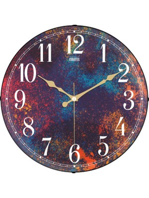 Delixa 36 cm Dekoratif Gerçek Cam Bombe Sessiz Mekanizma Duvar Saati