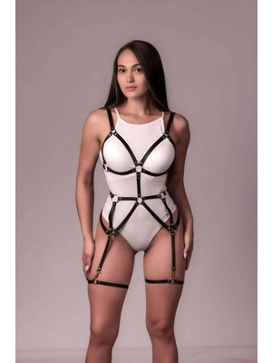 Bayan Iç Giyim, Seksi Deri Fantezi Body Harness Iç Giyim, Seksi Deri Giyim - APFT1235