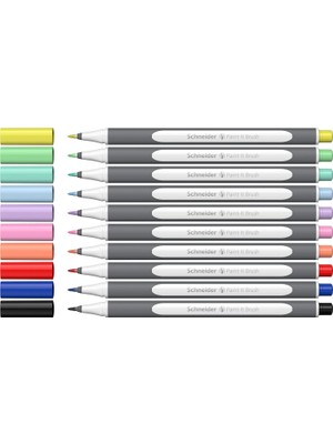 Delixa Schneider Brushpen Paint-It 070 (Kaligrafi, El Yazısı ve Daha Fazlası Için Esnek Uçlu ve Parlak Renk