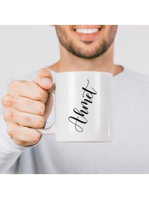 Delixa Ahmet Ismine Özel Porselen Kupa Bardak