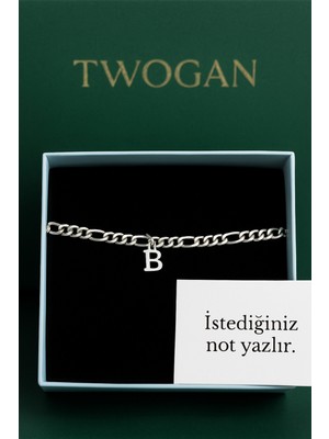 UltraMint Baş Harfli Çelik Bileklik, 14 Şubat Için Şık Hediye Kutusunda
