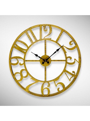 Delixa DM40 Rakamlı Metal Duvar Saati 40 Cm, Gold