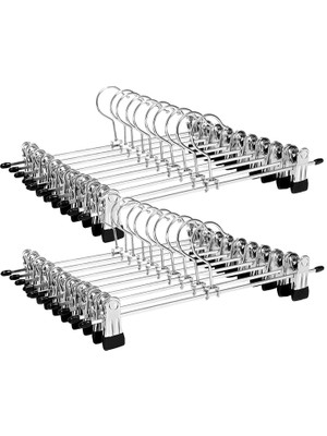 Delixa Metalden Yapılmış Pantolon Askısı, 31 cm Elbise Askısı, Kaymaz, Pantolon, Etek ve Çoraplar Için, Kli