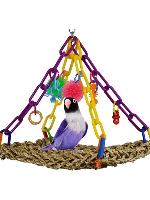 Delixa Super Bird Creations SB747 Mini Uçan Trapez Kuş Oyuncağı, Küçük Kuş Boyutu, 6 "x 7" x 9"