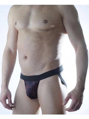 MiraLive Erkek Daire Desenli Jockstrap Iç Giyim