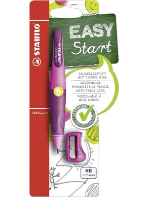 Delixa Stabılo Easyergo 3.15 Sol - Ergonomik Mekanik Kurşun Kalem - Pembe & Lila Blister