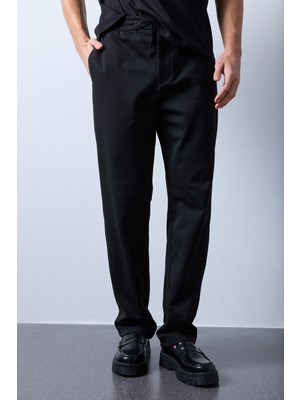 JustBoga Erkek Baggy Rahat Kesim Relax Fit Beli Lastikli Bağcıklı  Örme Jogger Pantolon