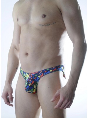 MiraLive Erkek Renkli Desenli Slip Iç Çamaşırı