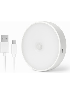 Delixa Şarjlı LED Hareket Sensörlü Işık – USB ile Şarj Edilebilir Kablosuz Gece Lambası, Dolap Içi, Merdive