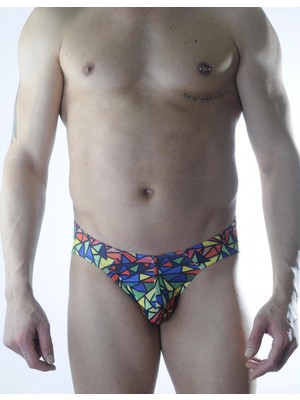 MiraLive Erkek Renkli Desenli Fantezi Jockstrap