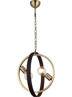 Delixa Homemania Lucea Lucea Tado 2'li Eskitme Kahve Boyalı Avize, 2XE27