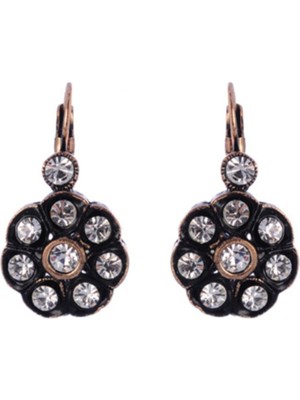 UltraMint Parlak Elmas Montür Papatya Tasarımlı Şık Küpe