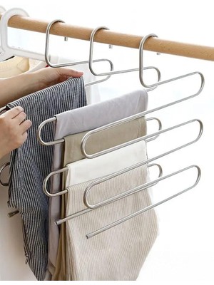 Delixa Metal 5 Katlı Pantolon & Şal Askısı Çoklu Askılık Dekoratif Akıllı Düzenleyici