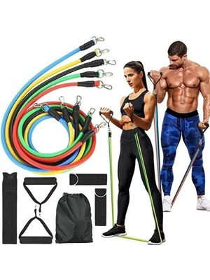 Epilons 11 Parça Çok Fonksiyonlu Spor Egzersiz Bandı Seti