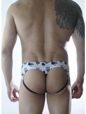 MiraLive Erkek El Desenli Jockstrap Fantezi Iç Giyim