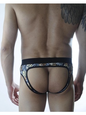 MiraLive Erkek Fantezi Zar Desenli Jockstrap