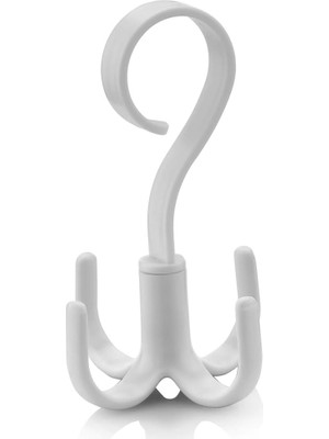 Delixa 360 Derece Döner 4 Kancalı Organizatör Askı, Kravat, Kemer, Çanta ve Eşarp Için, 12X8X8 cm