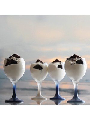 Delixa Misket 3'lü Kırmızı Şarap Kadehi