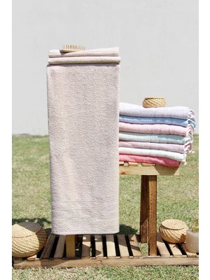 Delixa Baveno %100 Pamuk Renkli 70X140 Banyo Havlusu Bej