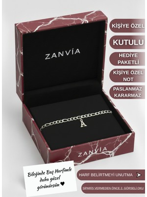 UltraMint Kişiye Özel Harfli Çelik Bileklik Çift Bileklik Sevgiliye, Eşe, Arkadaşa