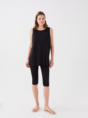 Lc Waikiki Yeni Sezon Kadın Bisiklet Yaka Düz Tesettür Mayo Takımı