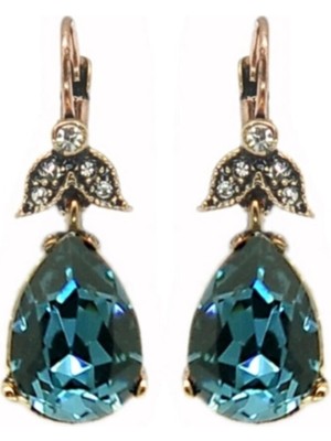 UltraMint Mavi Damla Küpe, Elmas Montür, Sevgililer Günü Için Özel Hediye