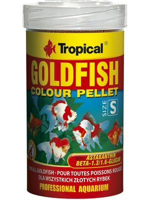 Delixa Tropical Goldfish Colour Pellet Size Small 100ML 45GR