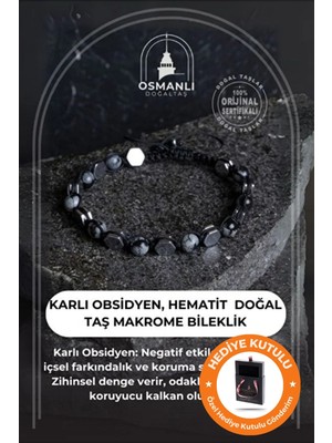 UltraMint Doğal Taş Erkek Bileklik, Sevgililer Günü Için Özel Hediye Kutusu