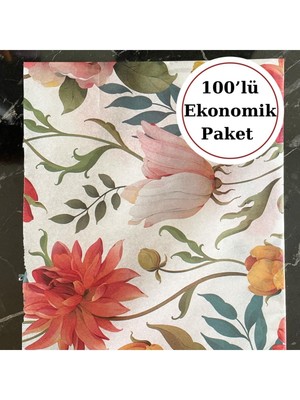 UltraMint Desenli Pelur Kağıdı 100’LÜ Avantaj Paketi 50X70 Cm, Sevgililer Günü Hediye Paketi