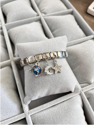 UltraMint Şık Sallantılı Çelik Bileklik, Özel Seri, Sevgililer Günü Hediye