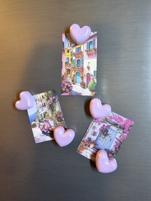 UltraMint Sevgililer Günü Için 5’li Kalpli Buzdolabı Magnetleri Seti