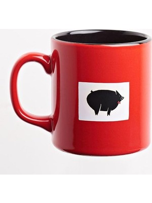 Delixa Can Dükkân Kupa (Dışı Kırmızı Içi Siyah Seramik) - Ed. Ser.2 - George Orwell/hayvan Çiftliği