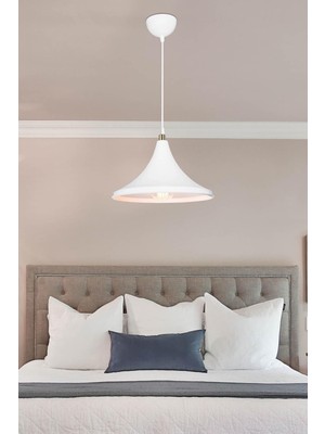 Delixa Ag Lightdesign Beyaz Sarkıt Avize Yatak Odası Salon Mutfak Koridor Lamba 17 AGNM14