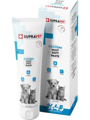 Delixa Supravet Calcium Kedi ve Köpekler Için Kalsiyum Malt Paste 100 gr