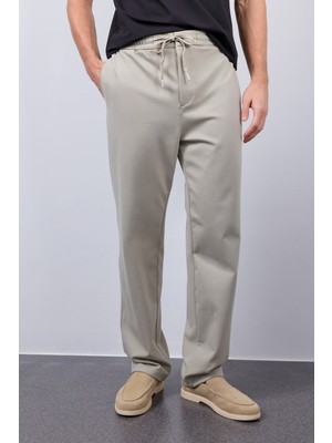 JustBoga Erkek Baggy Rahat Kesim Relax Fit Beli Lastikli Bağcıklı  Örme Jogger Pantolon