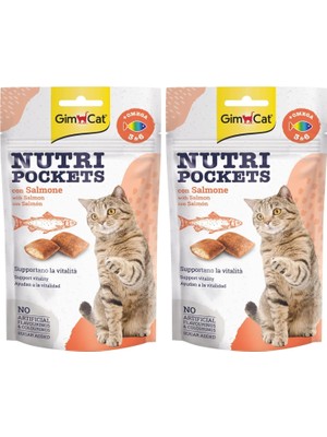 Delixa Gimcat Nutripockets Kedi Ödülü Somon Omega 3&6 60 gr 2li Paket
