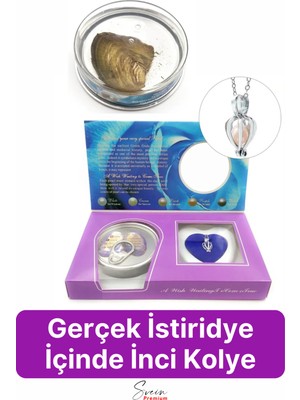 UltraMint Özel Kutulu Gerçek Inci Kolye ve Aksesuar Seti, Sevgili ve Anne Hediye