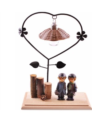 Delixa Buffer Romantik Çift Temalı Büyük Boy Masa Lambası Biblo