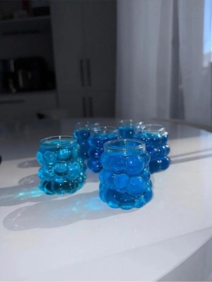 Delixa Safestore Boncuk Kahve Yanı Bardak 6'lı Mini Üzüm Bardak Boncuk Şekilli Pinterest Bardak 75ML Isıya