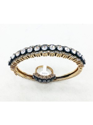 UltraMint Parlak Elmas Montür Bileklik ve Yüzük Seti, Şıklık ve Zarafet Için