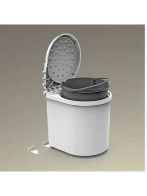 Pratik ve Şık 6 Litre Dolap Içi Çöp Kovası, Beyaz