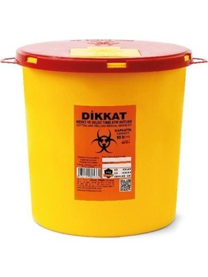 Sağlık Atık Kutusu 5l, 10'lu Paket, Güvenli ve Dayanıklı Kutu