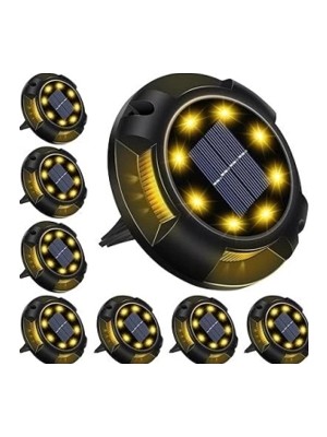 Eco Port 4'lü Solar Panelli Kazıklı Zemin Solar Ledi 8+4 LED Gün Işığı