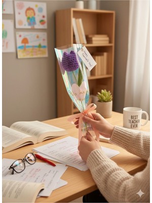 UltraMint Mor Lale El Örgüsü, Özel Günler Için Zarif Hediye