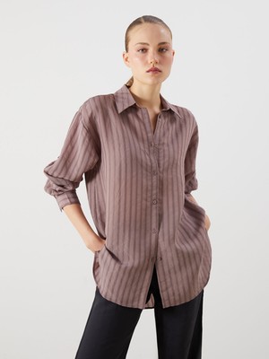 Lc Waikiki Yeni Sezon Çizgili Kadın Gömlek