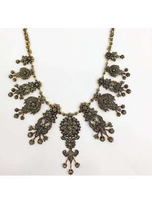 UltraMint Parlak Siyah Elmas Montürlü Zarif Gerdanlık Kolye, Sevgililer Günü Hediye